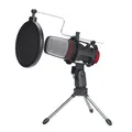 Kinder-Gaming-Stuhl Red Fighter C5, schwarz-rot, + Mikrofon Marvo MIC-02