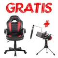 Kinder-Gaming-Stuhl Red Fighter C5, schwarz-rot, + Mikrofon Marvo MIC-02