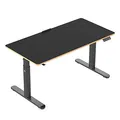 Dětský pracovní stůl, elektricky nastavitelná výška, černá deska, 120X60 cm, 55-81 cm, PU