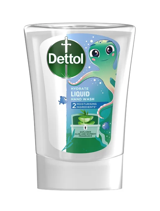 Hauptbild des Produkts Dettol Kids Aloe Vera tekuté mýdlo do bezdotykového dávkovače mýdla náhradní náplň 250 ml
