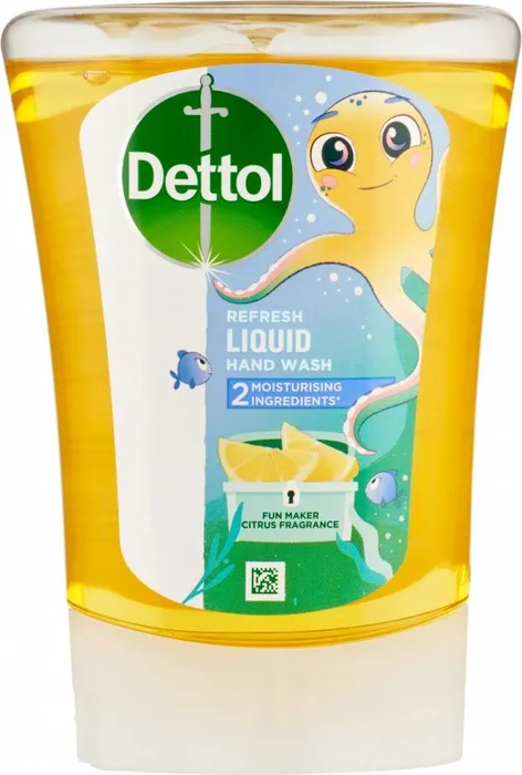 Hauptbild des Produkts Dettol Kids Citrus tekuté mýdlo do bezdotykového dávkovače mýdla náhradní náplň 250ml