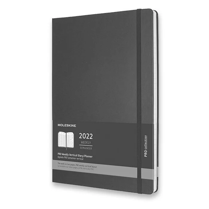 Hauptbild des Produkts Diář Moleskine 2022 - PRO, tvrdé desky A4, týdenní, vertikální, černý
