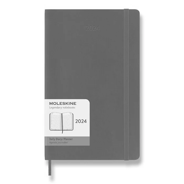 Hauptbild des Produkts Diář Moleskine 2024 - měkké desky L, denní, výběr barev tm. zelený