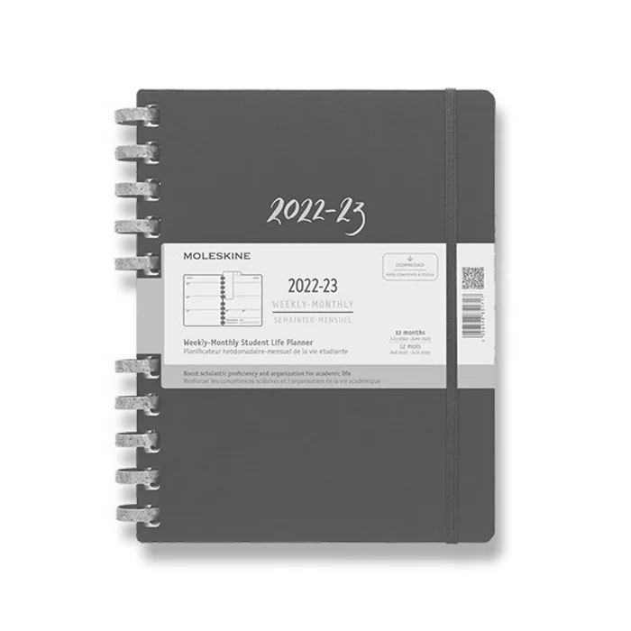 Hauptbild des Produkts Diář Moleskine Spiral Academic 2022-23, tvrdé desky XXL, měsíční/týdenní, černý