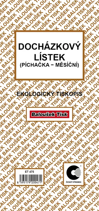 Hauptbild des Produkts Docházkový list píchačka oboustranná ET475