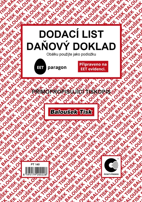 Hauptbild des Produkts Dodací list - daňový doklad A5 PT140