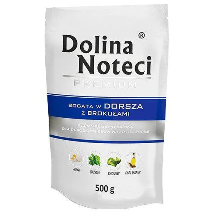 Hauptbild des Produkts DOLINA NOTECI PREMIUM treska s brokolicí kapsička pro psy 500 g