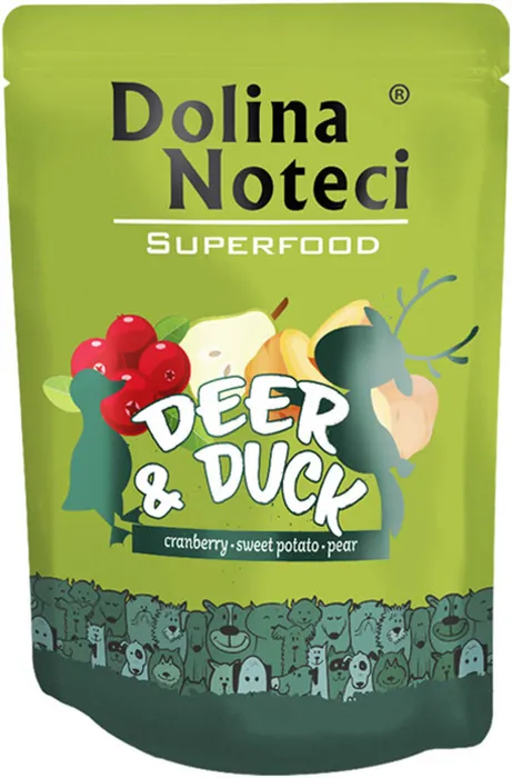 Hauptbild des Produkts DOLINA NOTECI SUPERFOODS jelen a kachna kapsička pro psy 300 g
