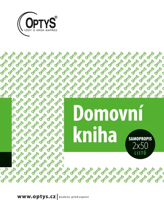 Hauptbild des Produkts Domovní kniha, samopropisovací, 11,5 x 14,8 cm, 2 x 50 listů 1289