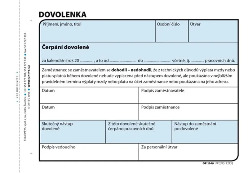 Hauptbild des Produkts Dovolenka A6, 100 listů 1146
