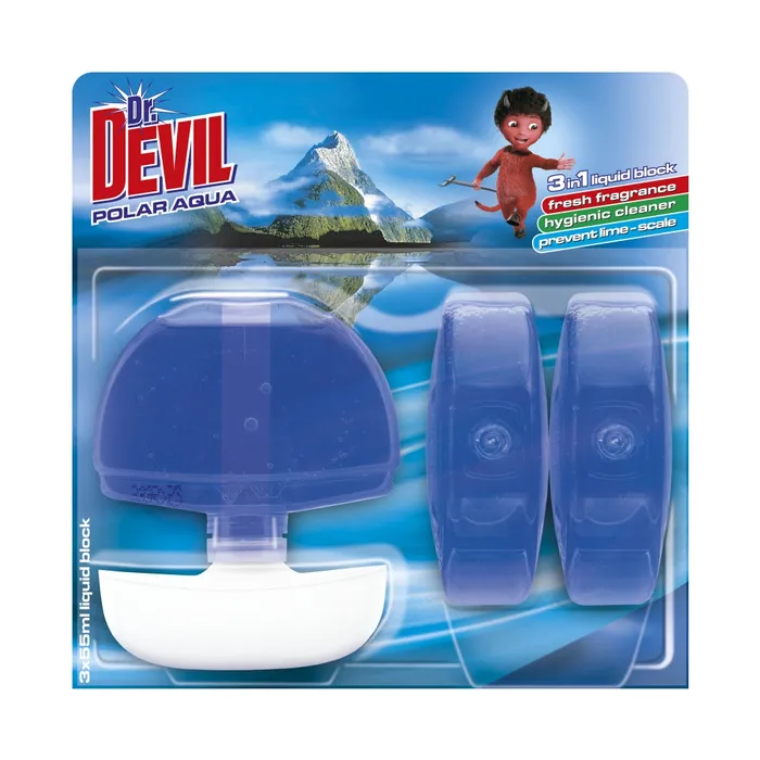 Hauptbild des Produkts Dr. Devil Polar Aqua 3v1 Wc blok tekutý 3 x 55 ml