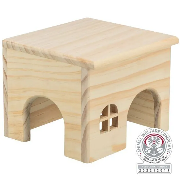 Hauptbild des Produkts Dř. domek s rovnou střechou pro křečky 15x12x15cm