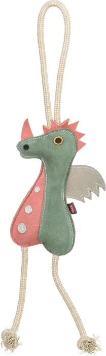 Hauptbild des Produkts Dragon - dráček na laně, 55 cm, hračka pro psy, 100% pravá kůže/lano, zelená