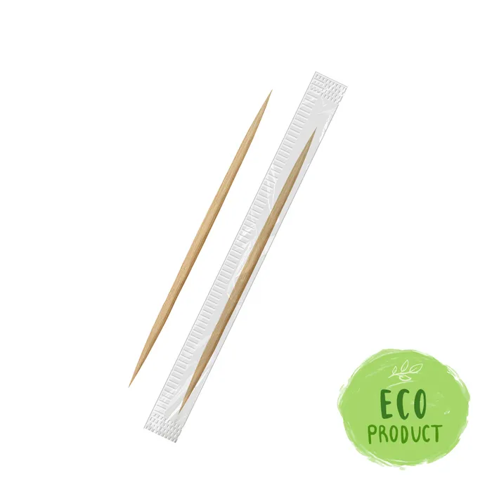 Hauptbild des Produkts Dřevěná párátka hyg. balená v celofánu 65 mm [1000 ks]