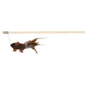 Angelrute aus Holz mit Plüschmaus und Federn 50 cm