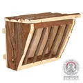 Holzkrippe für Heu mit Käfighalter 20 x 15 x 17 cm