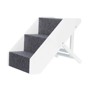 Holzstufen in Filzoptik, verstellbar 40x67cm weiß