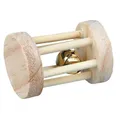 Holzroller mit Glocke für Hamster und Mäuse, 3,5 × 5 cm