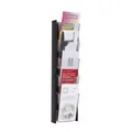 Kataloghalter, schwarz, wandmontiert, LA4, 5 Fächer, ALBA