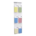 Kataloghalter, wandmontiert, 1/3 A4, 6 Fächer, HELIT „Placativ“, transparent