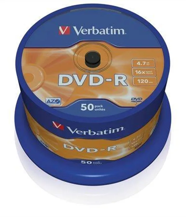 Hauptbild des Produkts DVD-R 4,7GB, 16x, AZO, Verbatim, 50-cake