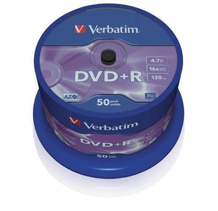 Hauptbild des Produkts DVD+R 4,7GB, 16x, AZO, Verbatim, 50-cake