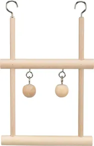 Doppelte Holzschaukel mit Glocke und Glocke 12x20cm