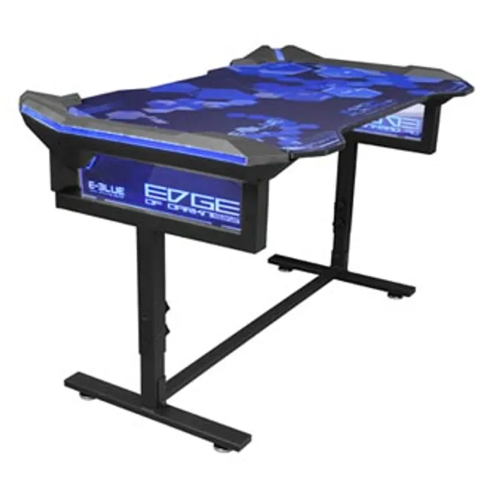 Hauptbild des Produkts E-Blue Herní stůl EGT004BK, 135x78,5cm, 72-91,2cm, RGB podsvícení, výškově nastavitelný,