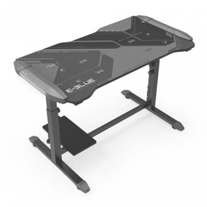 Hauptbild des Produkts E-Blue Herní stůl EGT574BK, 113cm x 59,5cm, 74-86,8cm, podsvícený, nastavitelná výška