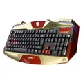 E-blue IRON MAN EKM707, Tastatur US, Game, beleuchtete Rände typ verkabelt (USB), gold