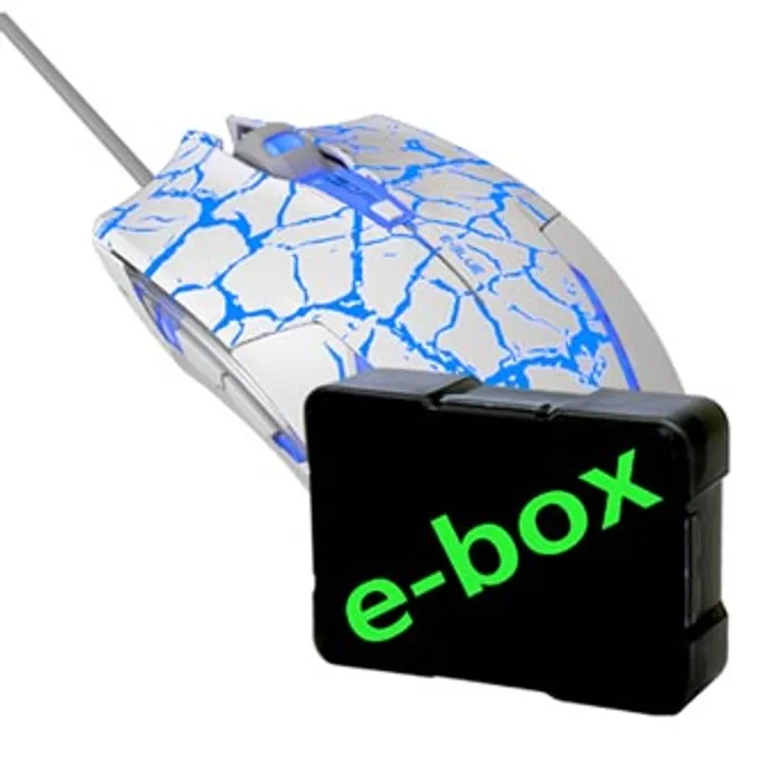Hauptbild des Produkts E-Blue Myš Cobra, 2500DPI, optická, 6tl., 1 kolečko, drátová USB, bílo-modrá, herní, e-bo