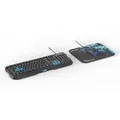 E-blue Polygon, Tastatur-Set mit Maus Cobra II, US, Game, und mit Pad Mazer Marface S typ verkabelt (USB), schwarz-blau