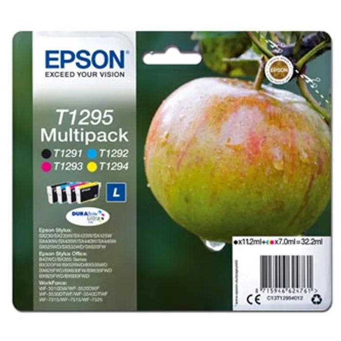 Hauptbild des Produkts Epson originální ink C13T12954012, T1295, CMYK, 32,2ml, Epson Stylus SX420W, 425W, Stylus