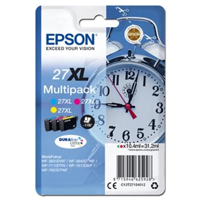 Hauptbild des Produkts Epson originální ink C13T27154012, 27XL, color, 3x10,4ml, Epson WF-3620, 3640, 7110, 7610