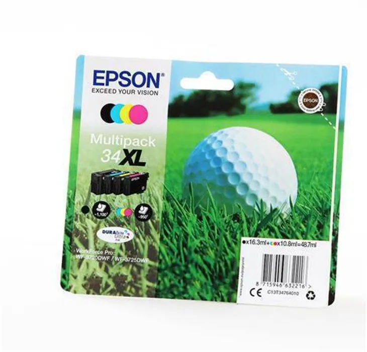Hauptbild des Produkts Epson originální ink C13T34764010, T347640, CMYK, 48.7ml, Epson WF-3720DWF, 3725DWF