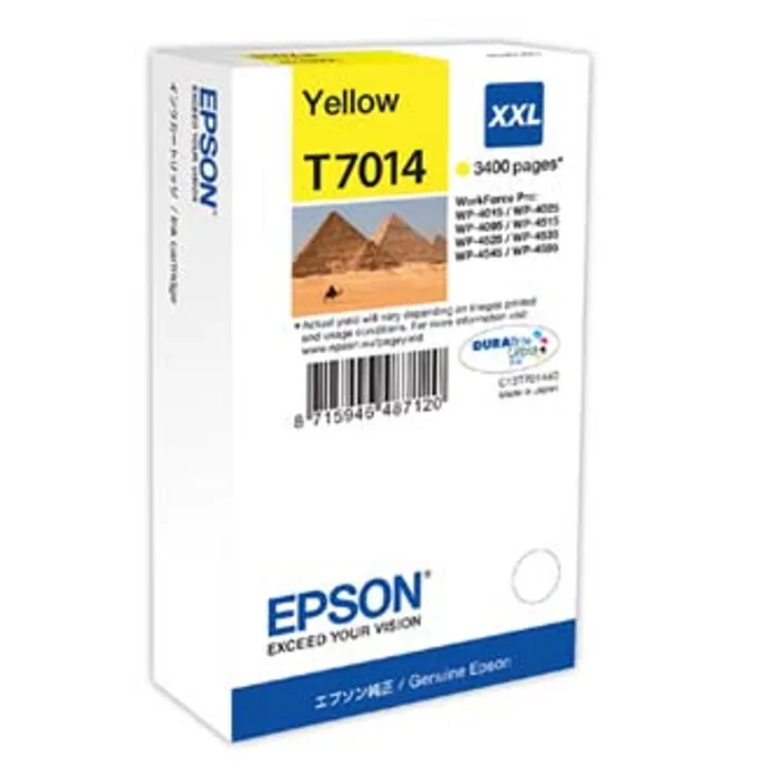 Hauptbild des Produkts Epson originální ink C13T70144010, XXL, yellow, 3400str., Epson WorkForce Pro WP4000, 450