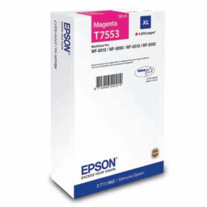 Hauptbild des Produkts Epson originální ink C13T755340, T7553, XL, magenta, 4000str., 39ml, 1ks, Epson WorkForce