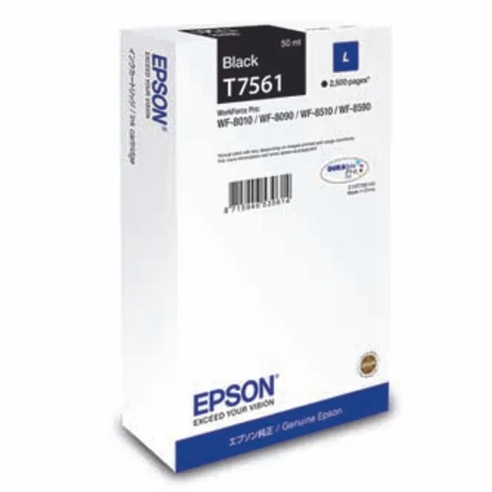 Hauptbild des Produkts Epson originální ink C13T756140, T7561, L, black, 2500str., 50ml, 1ks, Epson WorkForce Pr