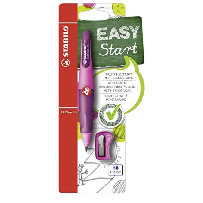 Hauptbild des Produkts Ergonomická mech. tužka pro praváky - STABILO EASYergo 3.15 růžová/fialová HB+ořezávátko