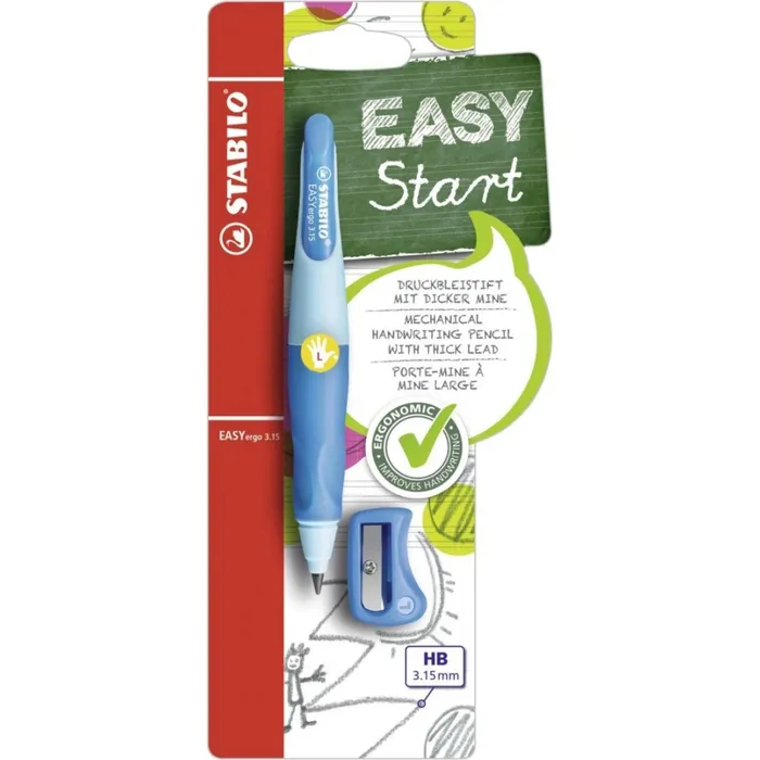 Hauptbild des Produkts Ergonomická mechanická tužka pro leváky - STABILO EASYergo 3.15 modrá/modrá HB+ořezávátko
