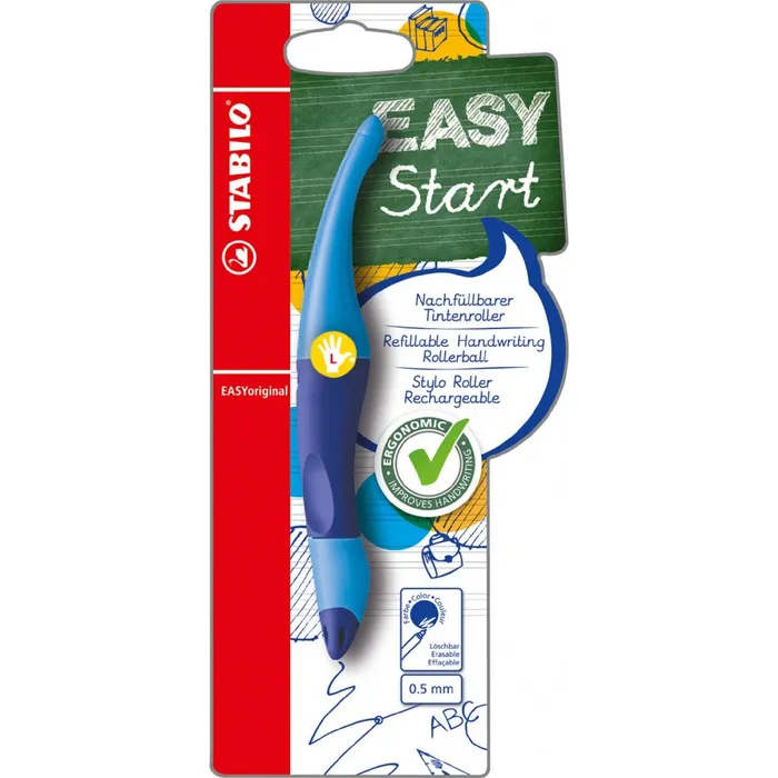Hauptbild des Produkts Ergonomický roller pro leváky STABILO EASYoriginal tmavě modrá/světle modrá