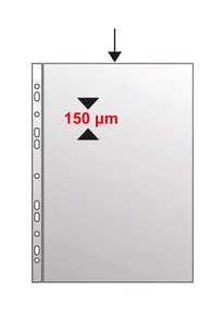 Eurocover A4 PP Glanz-Euroscharnier, glänzend, 140 Mikrometer. [25 Stück]