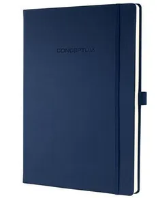 Exklusives Notizbuch „Conceptum“, blau, A4, kariert, 194 Blatt, SIGEL