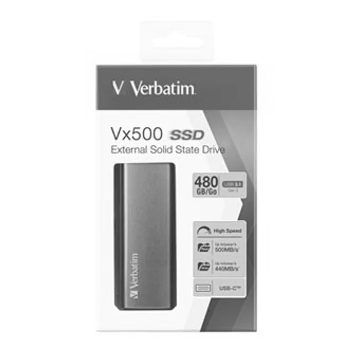 Hauptbild des Produkts Externí disk SSD Vx500 Verbatim USB 3.0 (3.2 Gen 1), 480GB, GB, 47443 stříbrný