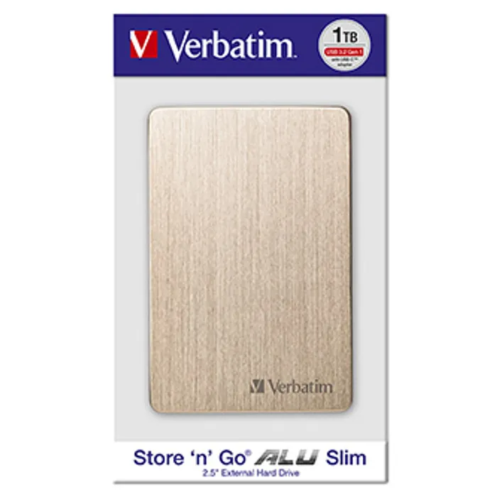 Hauptbild des Produkts Externí pevný disk, Verbatim, 2,5", 1TB, Store,n,Go, USB 3.0, 53664, blistr, zlatá