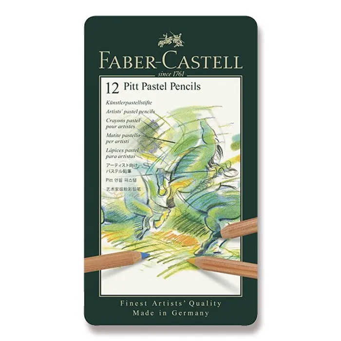 Hauptbild des Produkts Pitt Pastell umělecká pastelka, plech.krabička 12ks Faber Castell (112112)