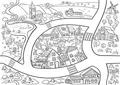 Wirklich großes Malbuch – Village