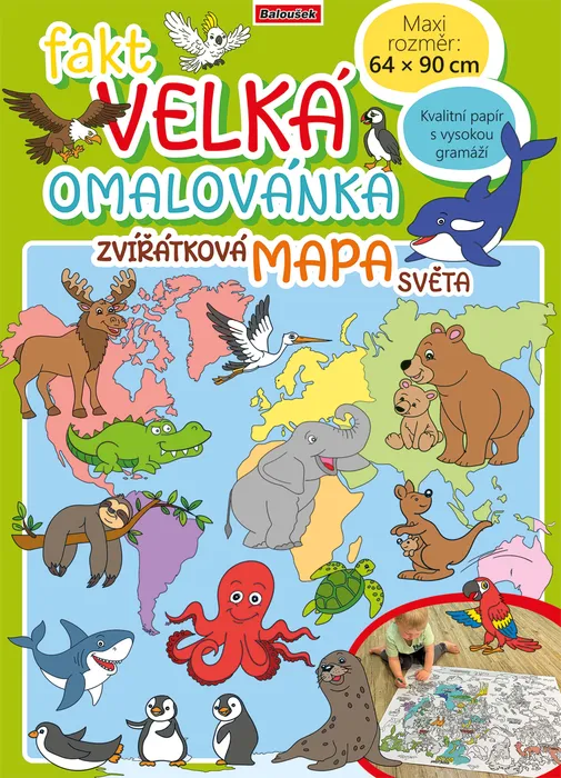 Hauptbild des Produkts Fakt velká omalovánka - Zvířatková mapa světa