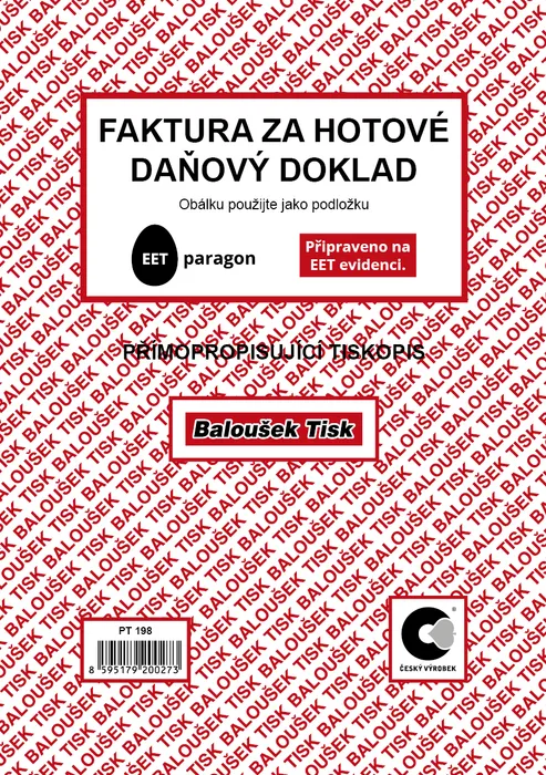 Hauptbild des Produkts Faktura za hotové-daňový doklad A5 PT198