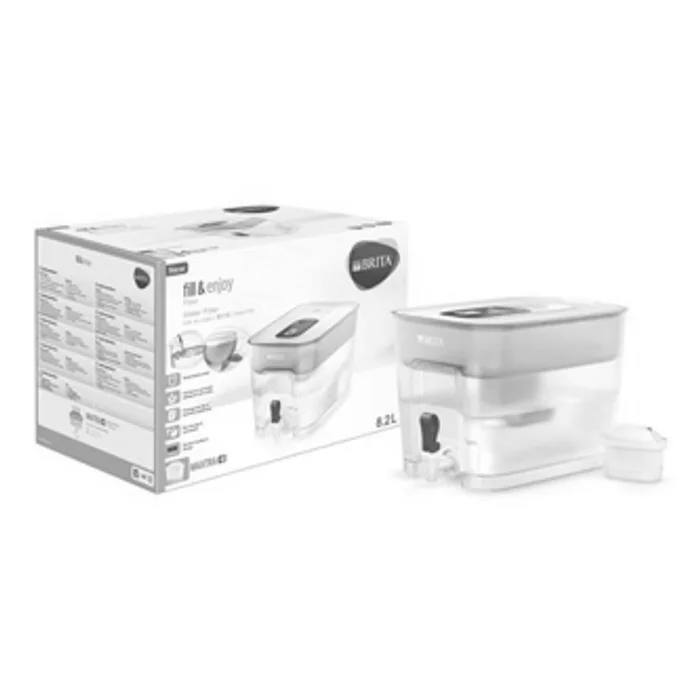 Hauptbild des Produkts Filtrační zásobník na vodu Flow, bílá, sklo, 8.2l, vč. 1 filtru, Brita
